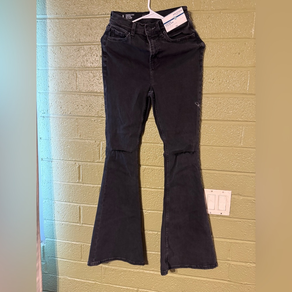 Arizona Jean Company Black Flare Wide Leg Jeans